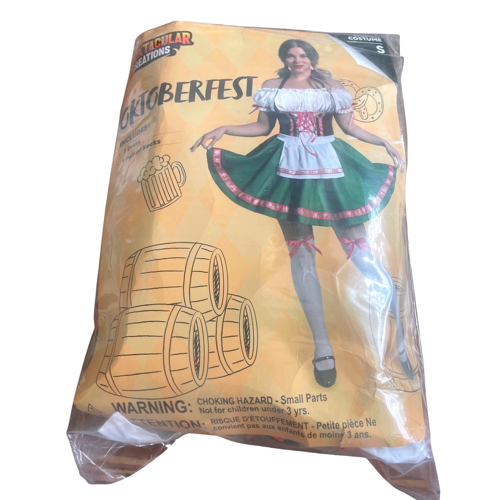 Spooktacular Creations Oktoberfest German Beer Girl Costume Dress Set Womens S